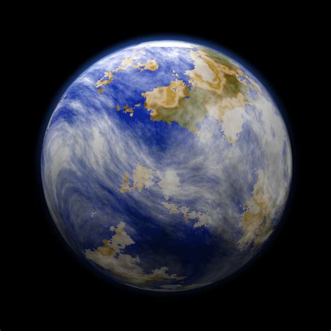 Planet With Earth Clouds Royalty-Free Stock Image - Storyblocks