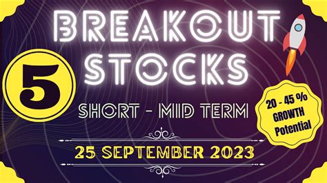 Top 5 BREAKOUT Stocks for SWING TRADING For 25 Sept 2023 | Top BREAKOUT ...