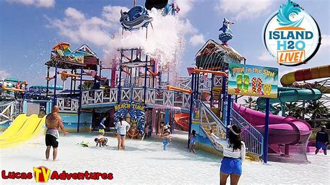 Island H2O Live Water Park Splash Playground Areas in Kissimmee Florida - YouTube