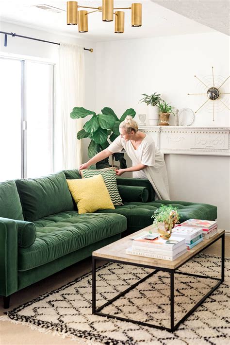 Emerald Green Living Room, Emerald Green Sofa, Green Couch Living Room ...