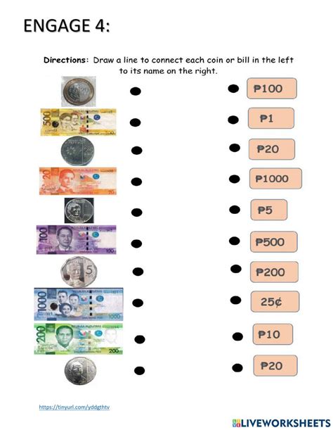 Philippine Money interactive worksheet | Money worksheets, Kindergarten ...