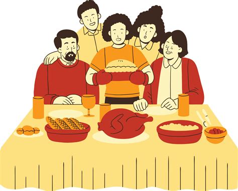 Family dinner at home. Flat vector illustration isolated on a white background. 22630294 Vector ...