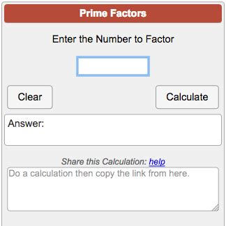 Prime Factorization Calculator