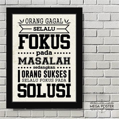 Jual Hiasan Dinding Poster Inspiratif - Orang Gagal - High Quality Bingkai Hiasan Dinding di ...