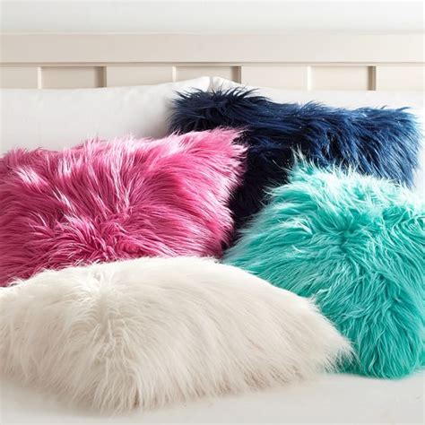 Faux-Fur Pillow Covers, Himilayan | Pottery Barn Teen