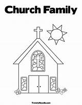 Coloring Pages Of Church sketch template