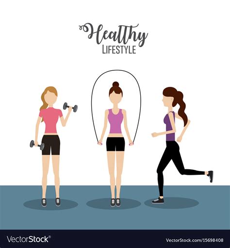 Women doing exercise to healthy lifestyle Vector Image