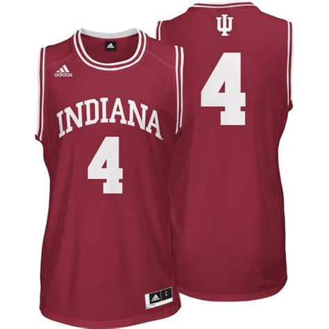 adidas Indiana Hoosiers #4 Replica Basketball Jersey - Crimson