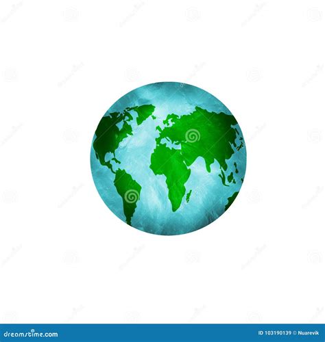 3D Rendering Earth Globe with Plasticine Texture Stock Illustration - Illustration of globe ...