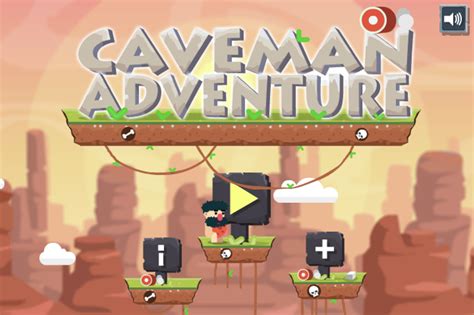 🕹️ Play Caveman Adventure Game: Free Online Platforming Puzzle Video ...