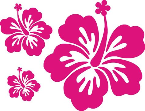 20 HIBISCUS FLOWER CAR WALL STICKERS Any Colour decals graphics car ...