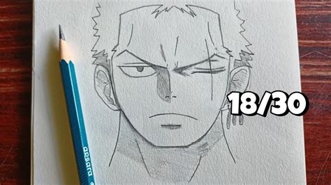 how to Draw Zoro from one piece| Anime Drawing Zoro (One Piece) - YouTube