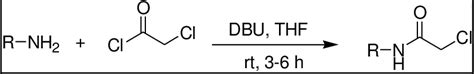 Reaction of aryl amine with chloroacetyl chloride in the presence of... | Download Scientific ...