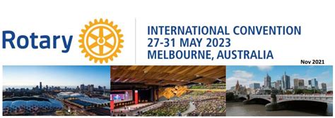 Rotary International Convention - May 2023 - Melbourne | Rotary Club of ...