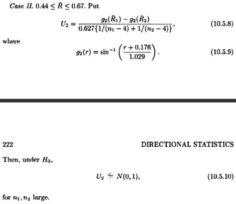 normal distribution - understanding U-statistics calculation in directional statistics - Cross ...