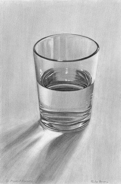 Vaso de agua - Dibujo Grafito por PauloPPereira | Graphite drawings, Shading drawing, Pencil art ...