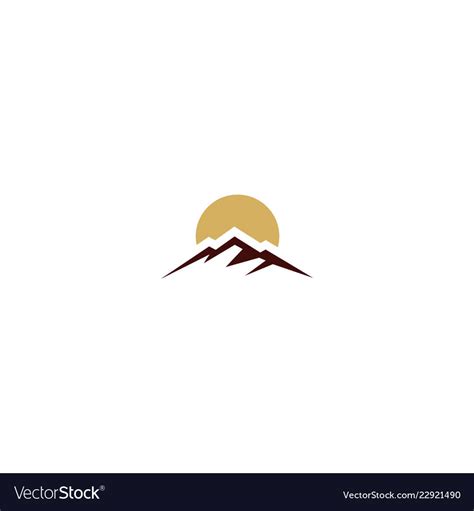 Mountain design logo Royalty Free Vector Image