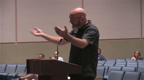 Scott Barger speaks at the Hollidaysburg Area School District School Board meeting, Nov. 7, 2022 ...