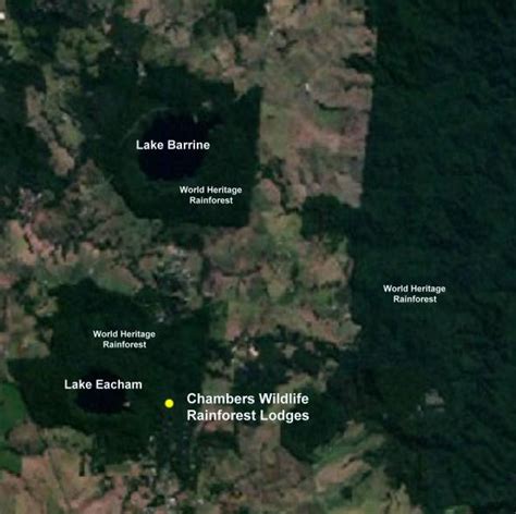 lakes eacham & barrine satellite photo