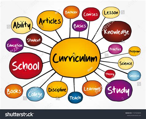 Curriculum Mind Map Flowchart Education Concept For Presentations And ...