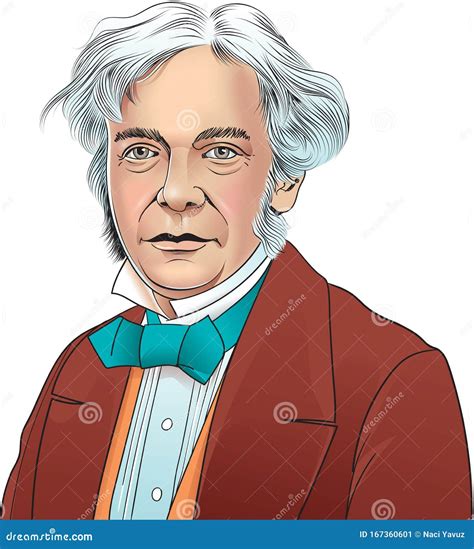 Michael Faraday Cartoon Style Portrait Vector Illustration | CartoonDealer.com #167360574