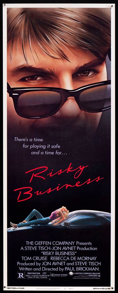 Risky Business Movie Poster 1983 Insert (14x36)