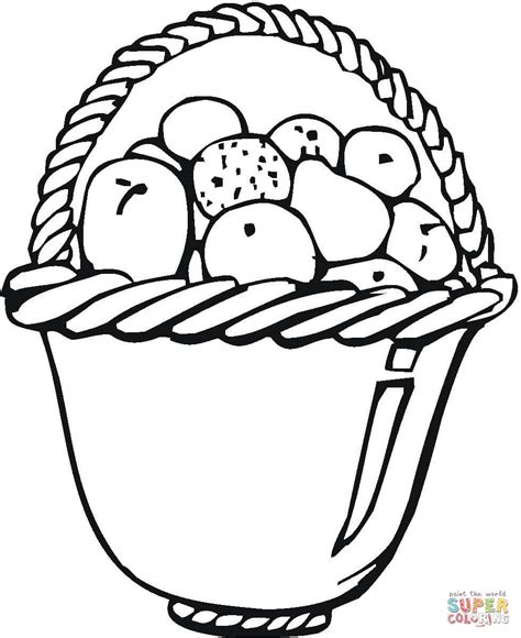 Apples in a Basket coloring page | Free Printable Coloring Pages