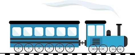 Blue train ,illustration, vector on white background. 13716455 Vector Art at Vecteezy