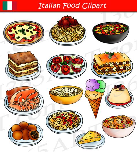 Italian Food Clipart International Food Graphics Download