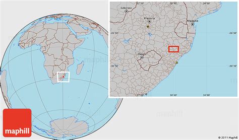 Gray Location Map of Rorke's Drift