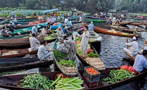 Floating Vegetable Market on Dal Lake in Srinagar | Kashmir Tourism