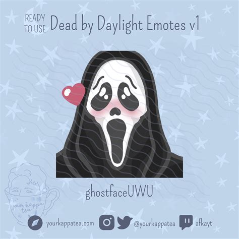 DBD Ghostface Premade Emote for Twitch Discord Youtube - Etsy India