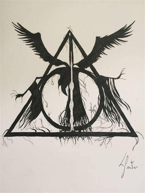 Artículos similares a Deathly hallows fanart en Etsy