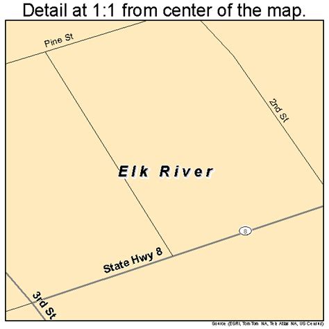 Elk River Idaho Street Map 1625120