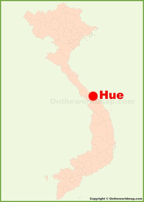 Hue location on the Vietnam Map - Ontheworldmap.com