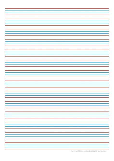 Webtools - Four Lines English Alphabet Writing Paper Template | Writing ...