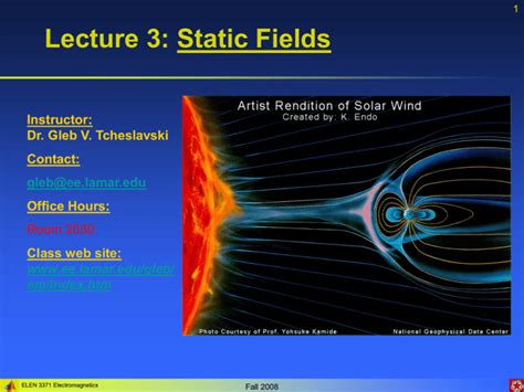 Lecture 3: Electrostatic Fields