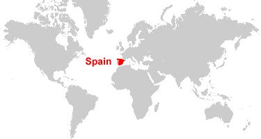 Spain On A World Map - Vector U S Map