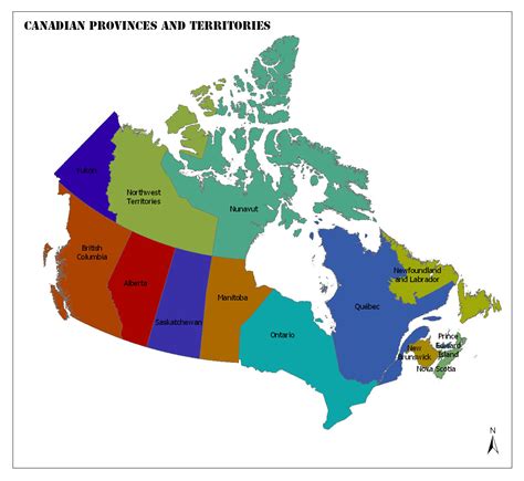 Provinces And Territories Of Canada Map - Ronni Cindelyn