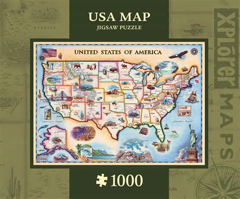 Xplorer USA Map Puzzle (1000 pieces) | MasterPieces