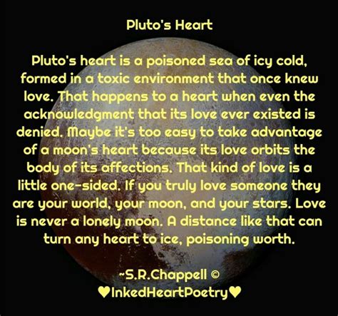 Pluto's Heart by: S.R.Chappell © | Pluto, Poems, Poetry