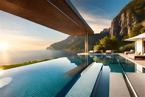 Premium Photo | The swimming pool at the villa amalfi