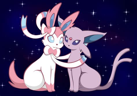 Sylveon and Espeon by Mayurasan on DeviantArt