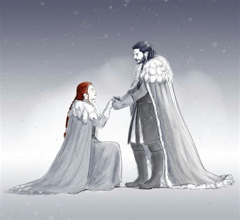 Sansa Stark and Jon Snow Game of thrones Jonsa | Sansa stark fan art, A song of ice and fire ...