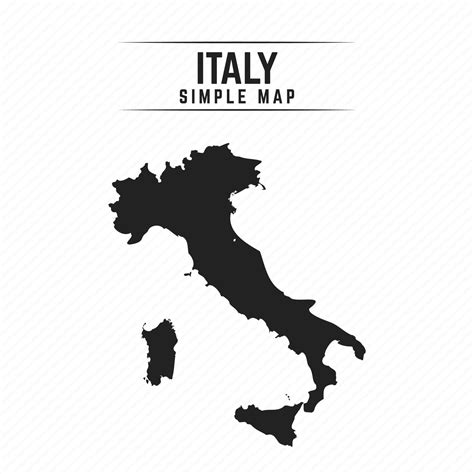 Simple Black Map of Italy Isolated on White Background 3249605 Vector Art at Vecteezy