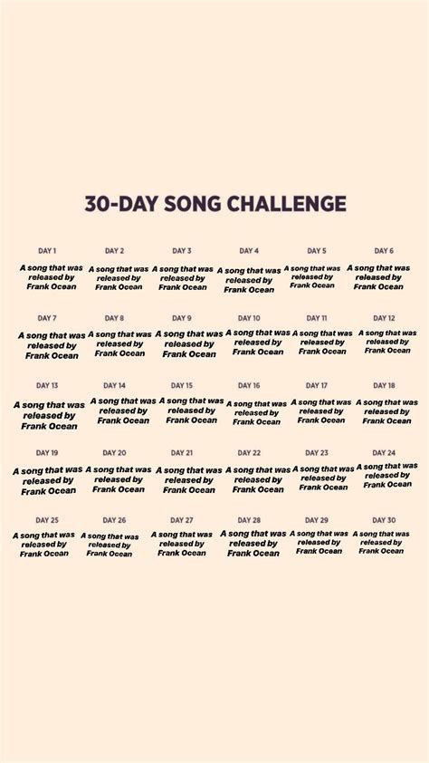 Finally jumped on the “30 Day Song Challenge” trend : FrankOcean