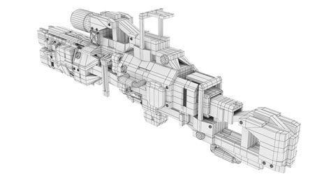 Sci-Fi Rifle 3D Model by Pictorer