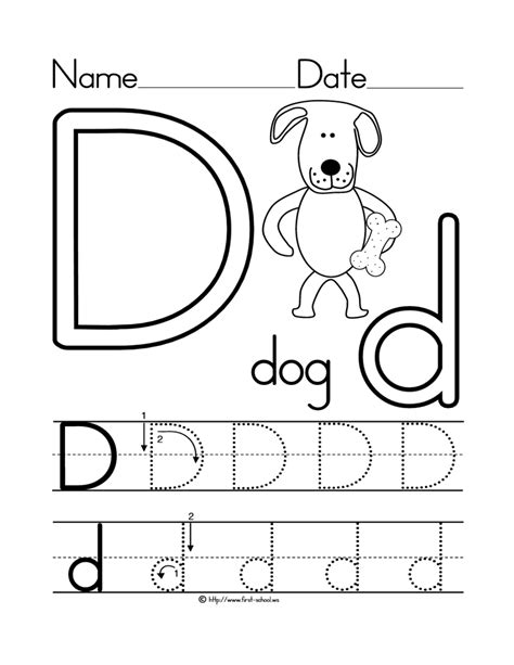 Identifying Letters With D Worksheets