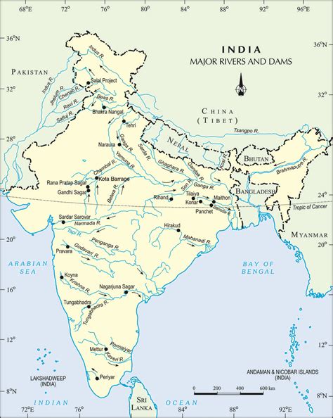 River Map of India | Major Indian Rivers Map | WhatsAnswer