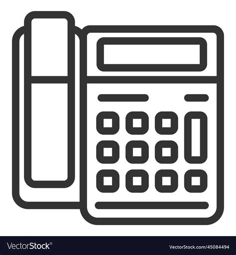 Landline phone Royalty Free Vector Image - VectorStock